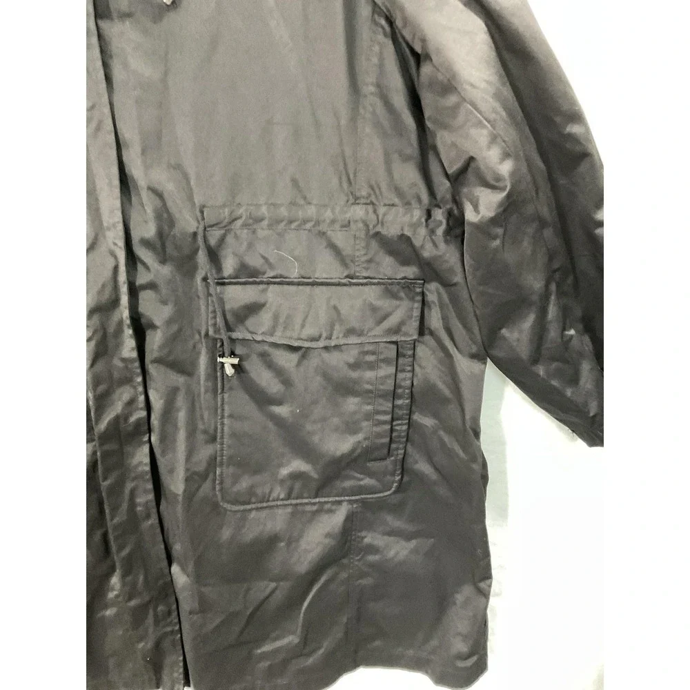 Coat Womens 3XL Black Hooded Faux Fur Lined Long Parka Pockets Zip Warm Winter